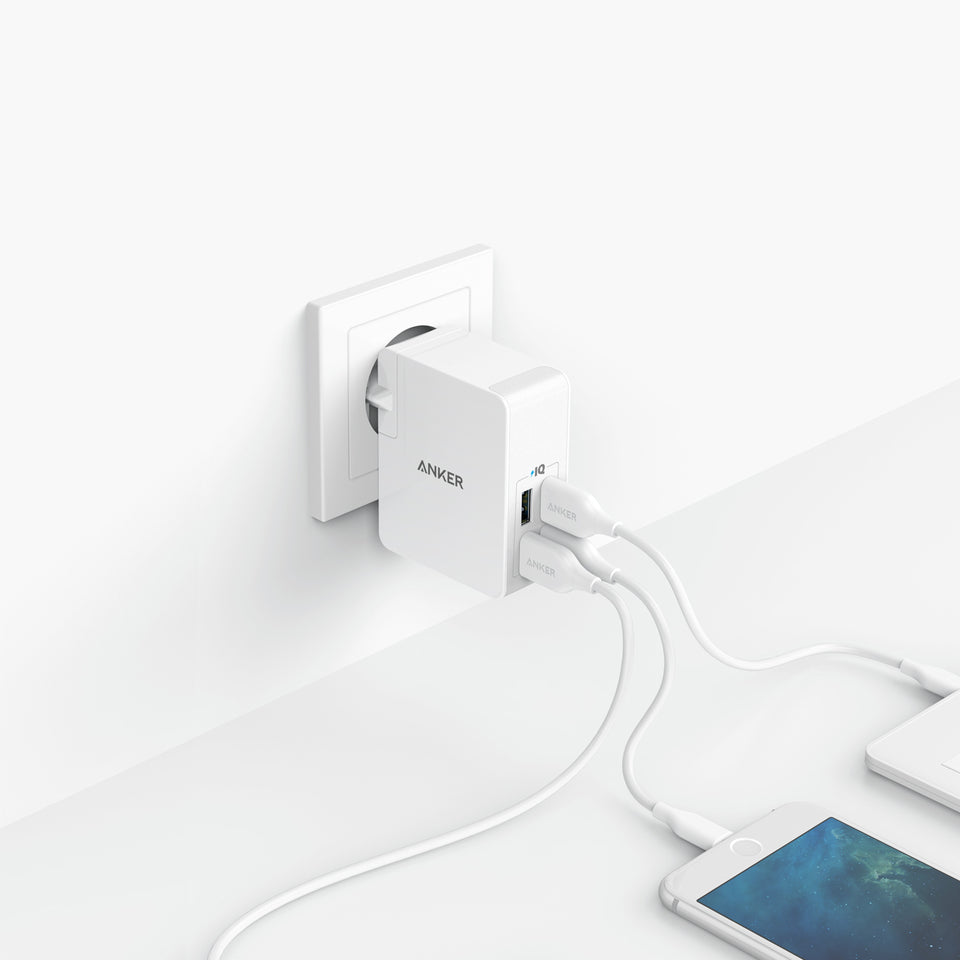 Anker PowerPort 4 Lite Highspeed 27W Charger With 4 USB-A PowerIQ Ports Anker PowerPort 4 Lite Highspeed 27W Charger With 4 USB-A PowerIQ Ports